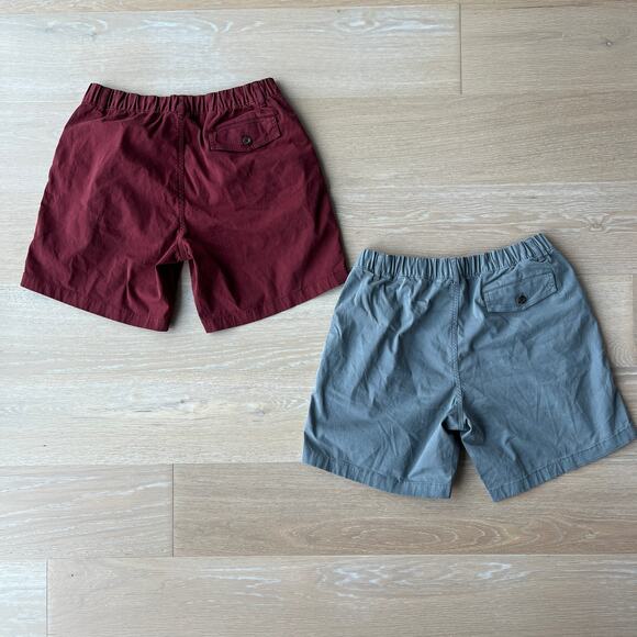 Bearbottom Men's Stretch 7" Shorts Large Maroon Gray Large - Picture 2 of 3